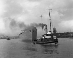 Photograph of a tug on the River Tyne