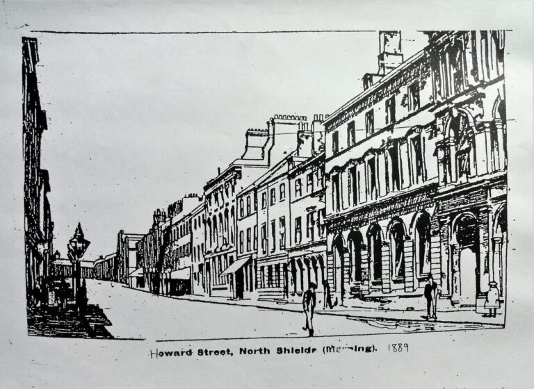 Sketch of Howard Street in 1889