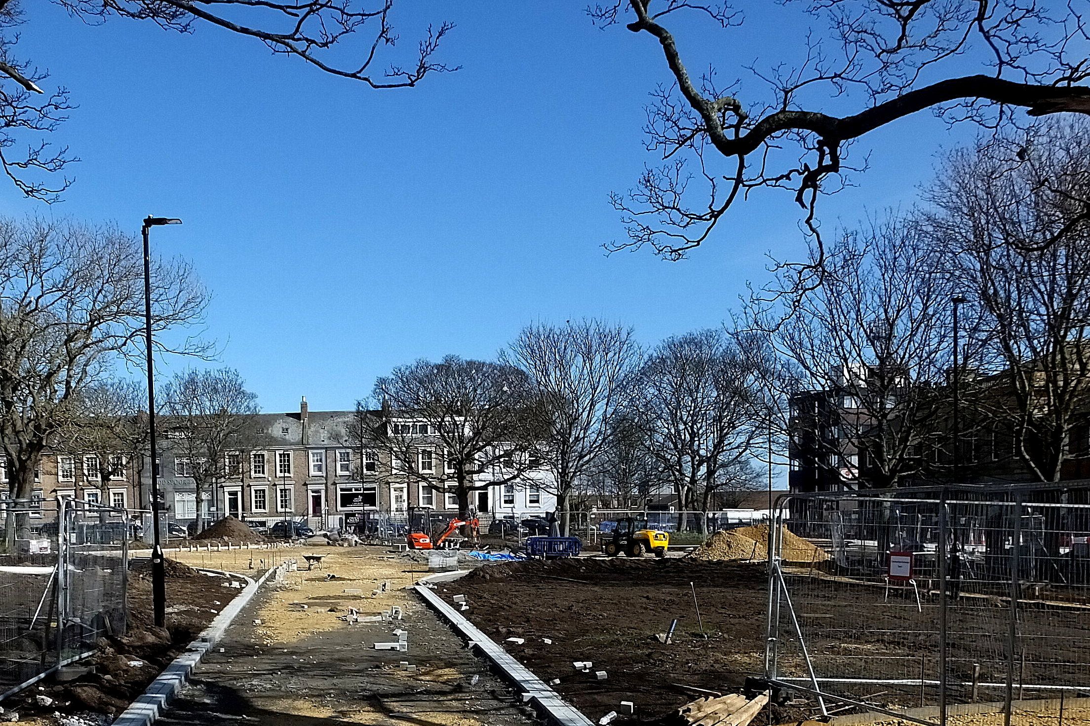 Photo of construction work in Northumberland Square 2022
