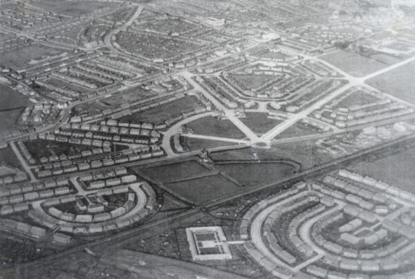 Ariel view of the Ridges (now Meadowell) North Shields