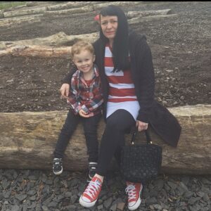 Danielle Sigley's mam Dawn, with her grandson