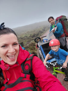 Marc Tomlinson on a walk with his family