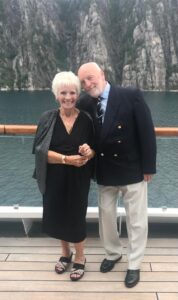 Ron and Pat Hutchinson on a boat