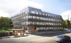 Photo of Benton House on Sandyford Road, former offices of British Shipbuilders