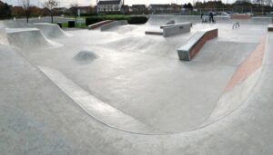 Photo of the Skate Park next to the Parks Leisure Centre