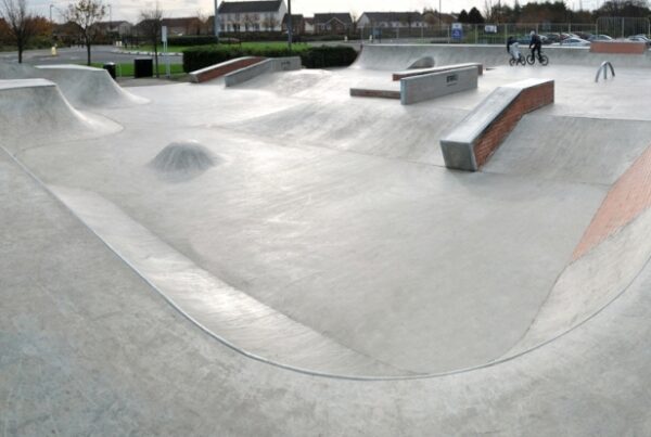 Photo of the Skate Park next to the Parks Leisure Centre